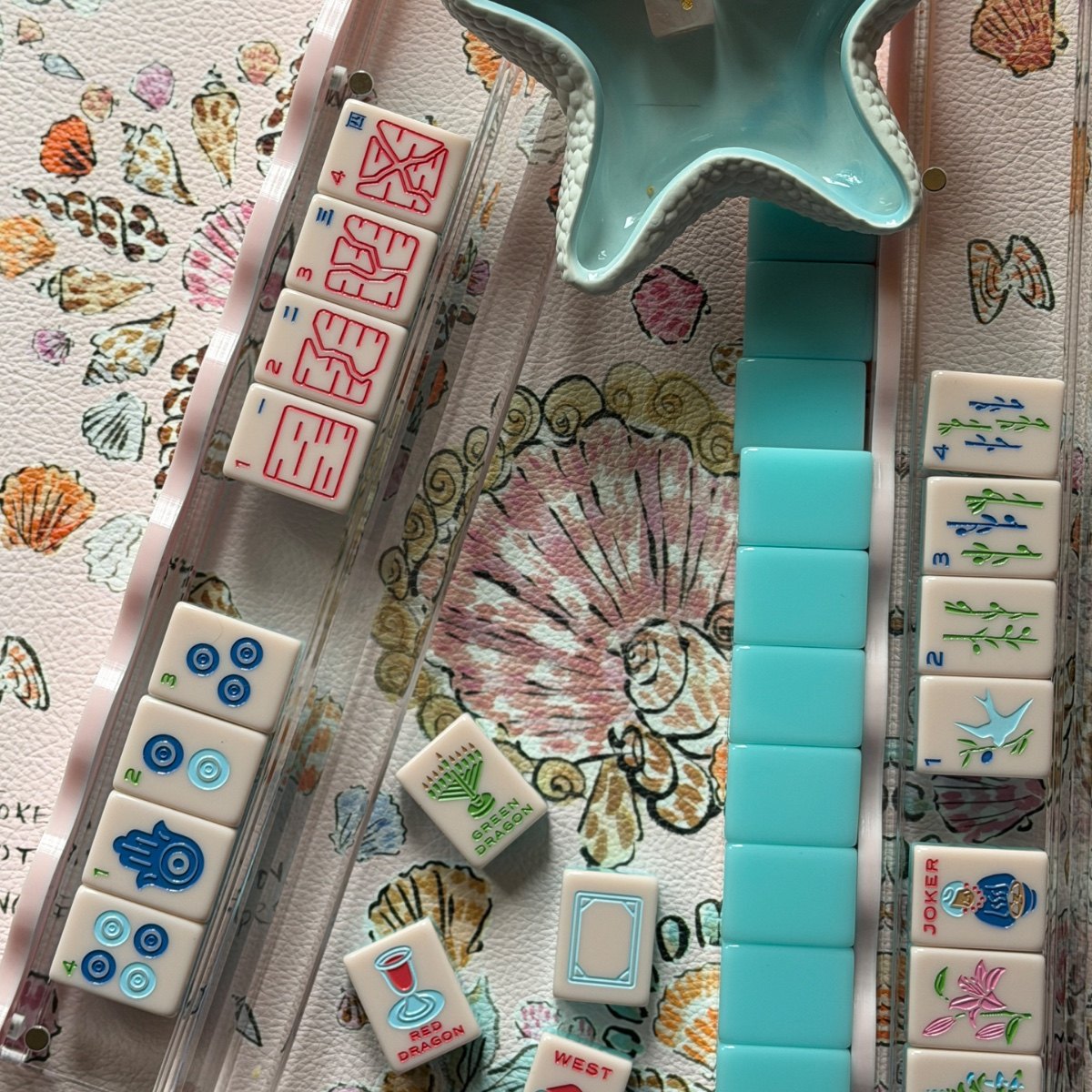 Mahjong pieces styled by a collector