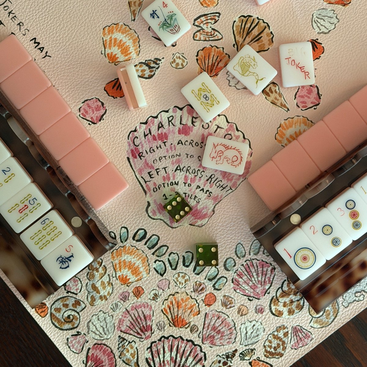 Mahjong pieces styled by a collector