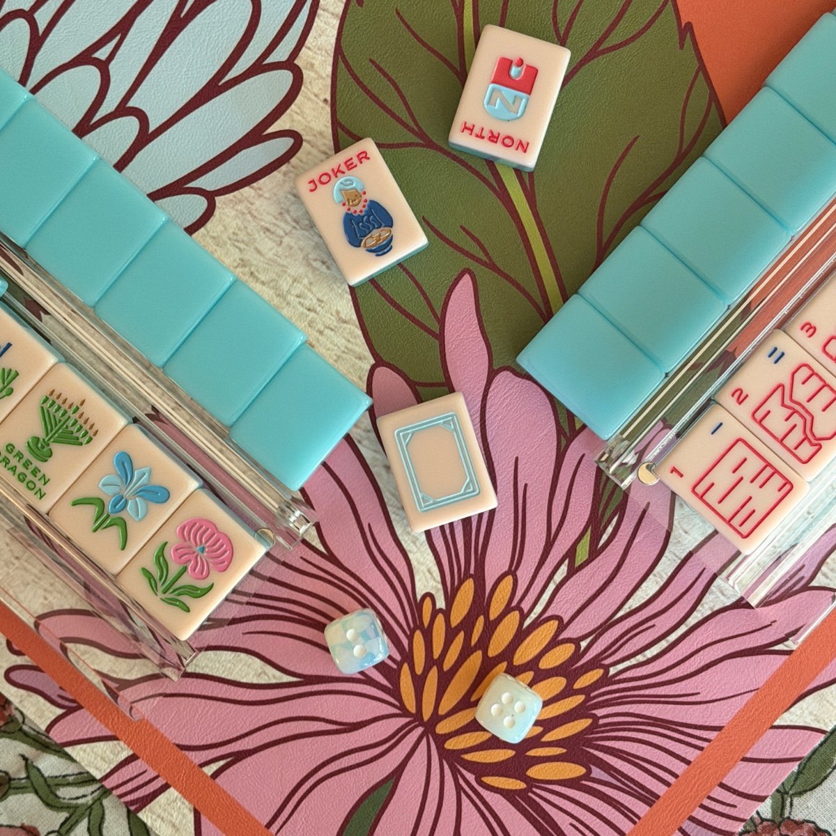 Mahjong pieces styled by a collector