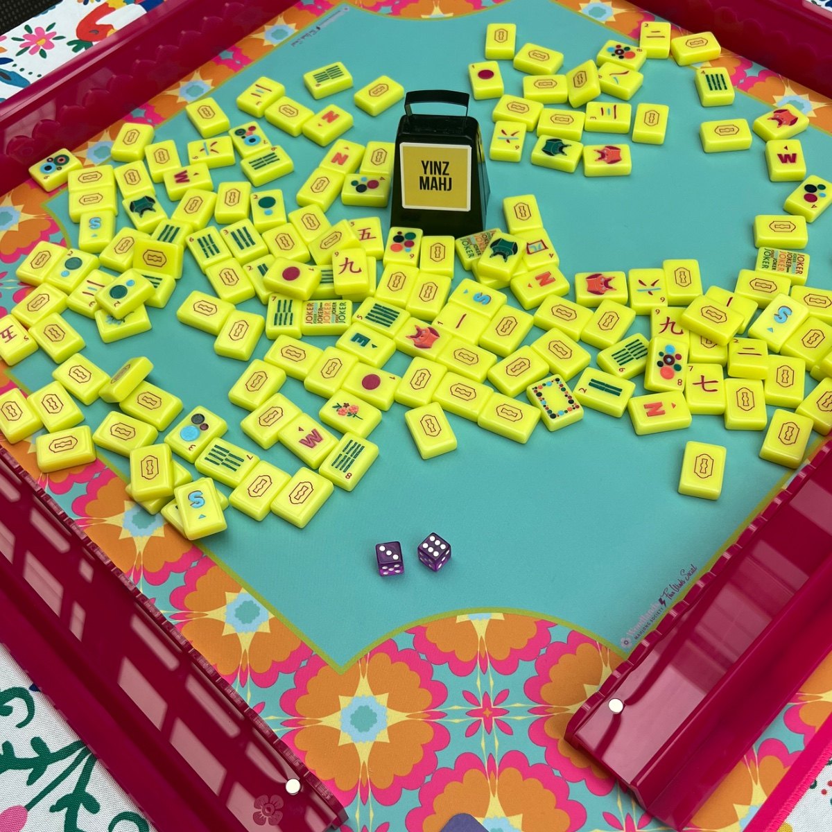 Mahjong pieces styled by Yinz Mahj