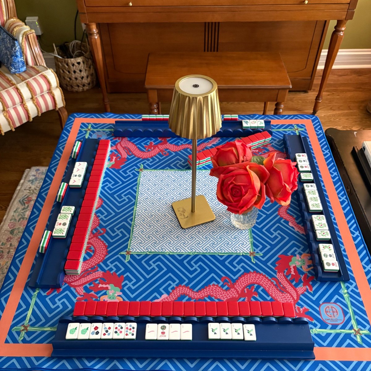 Mahjong pieces styled by JHN