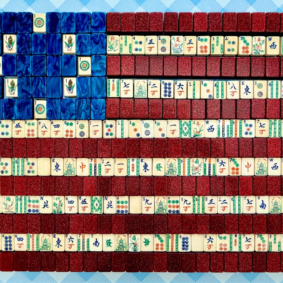 Let Freedom Ring!
1920's Bone and Bamboo Tiles.
