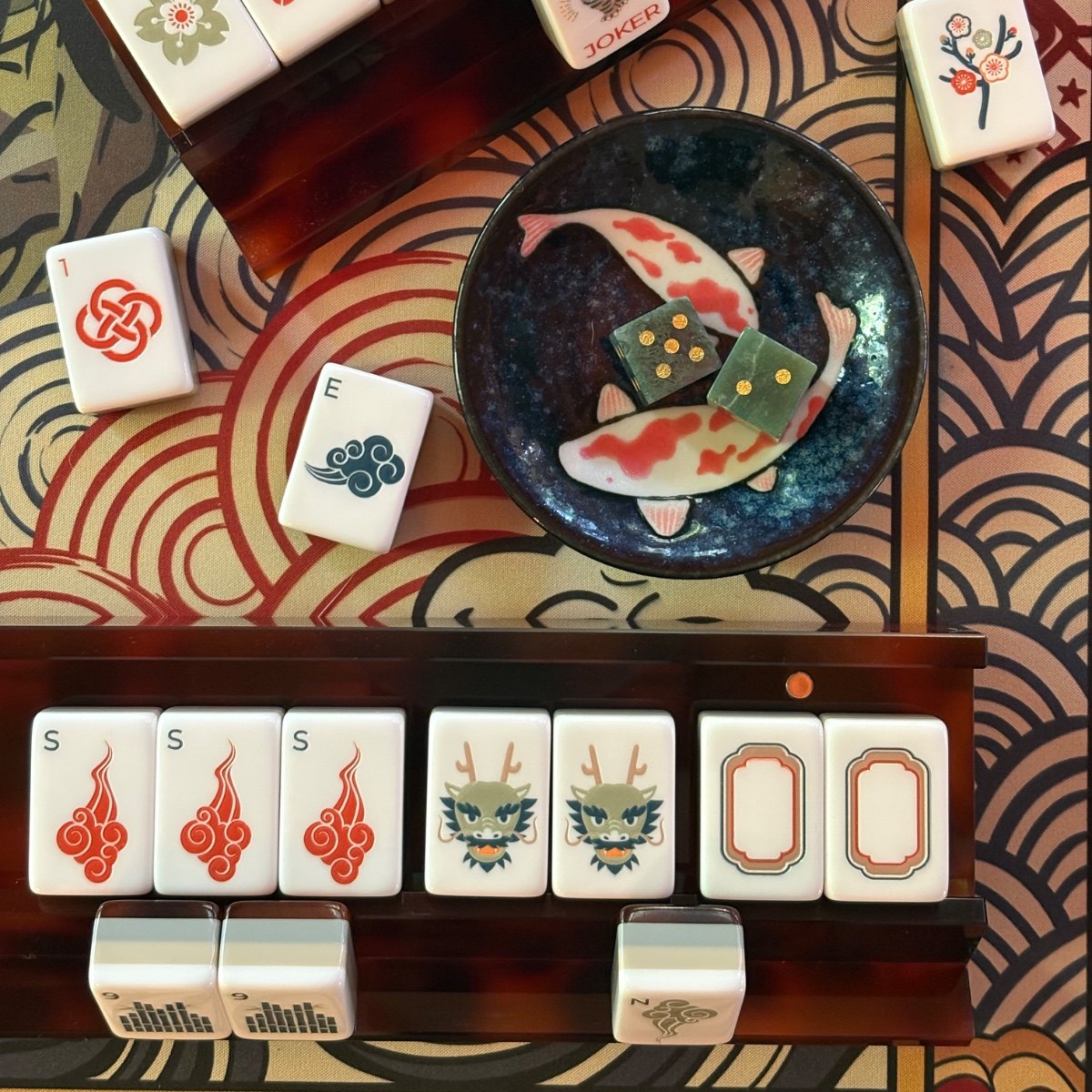 Mahjong pieces styled by Macherie Mahjong