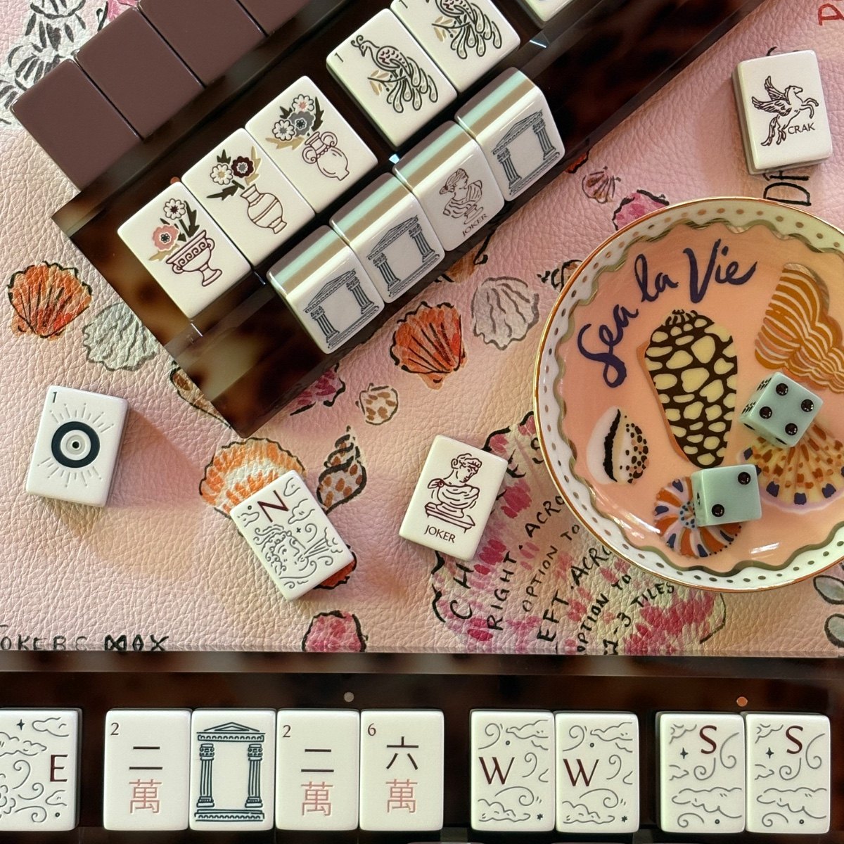 Mahjong pieces styled by Macherie Mahjong