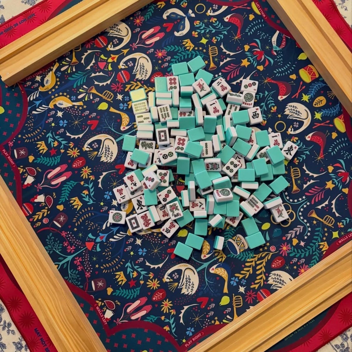 Mahjong pieces styled by a collector