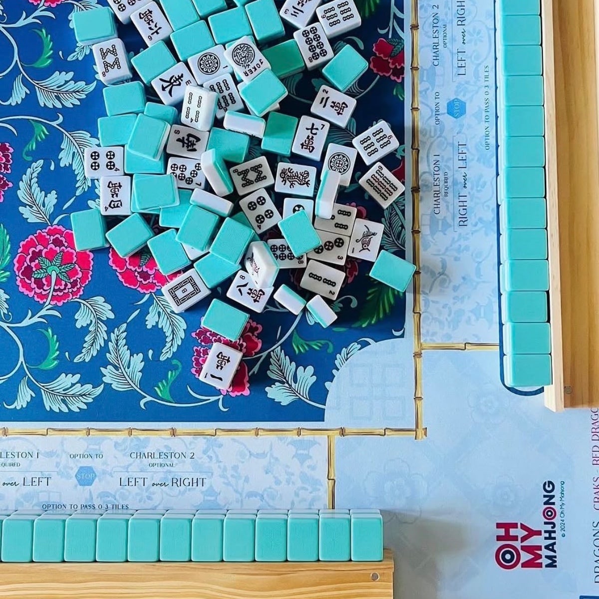 Mahjong pieces styled by a collector