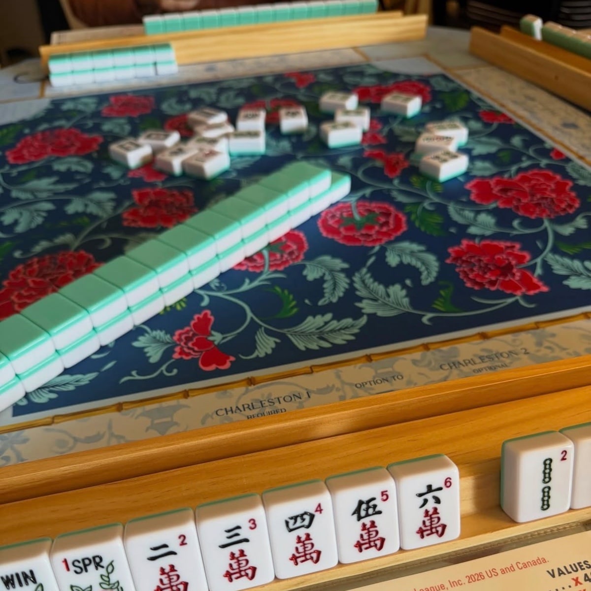 Mahjong pieces styled by a collector