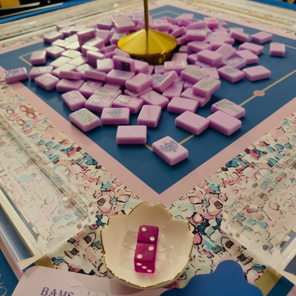 Mahjong pieces styled by a collector