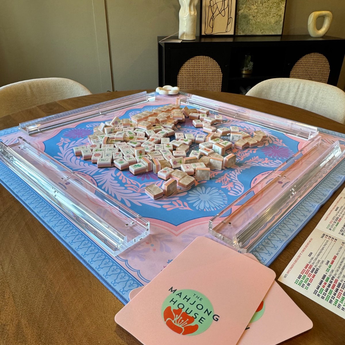 Peri-twinkle Mat on a collector's table