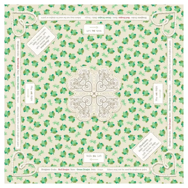 Mahjong Gaming Mat, Lettuce (Rules Edition)