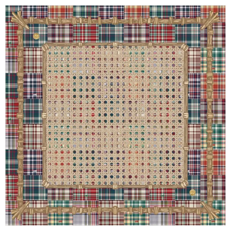 Mahjong Gaming Mat, Handbook Plaid