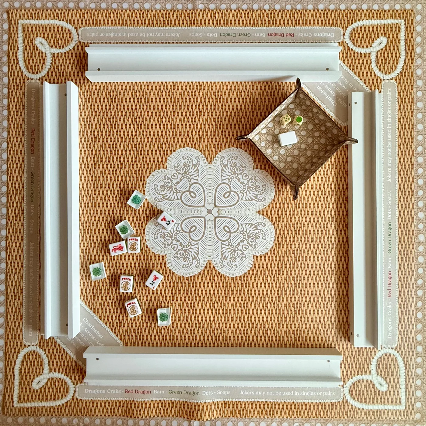 Mahjong Gaming Mat, Nantucket Basket (Rules Edition)