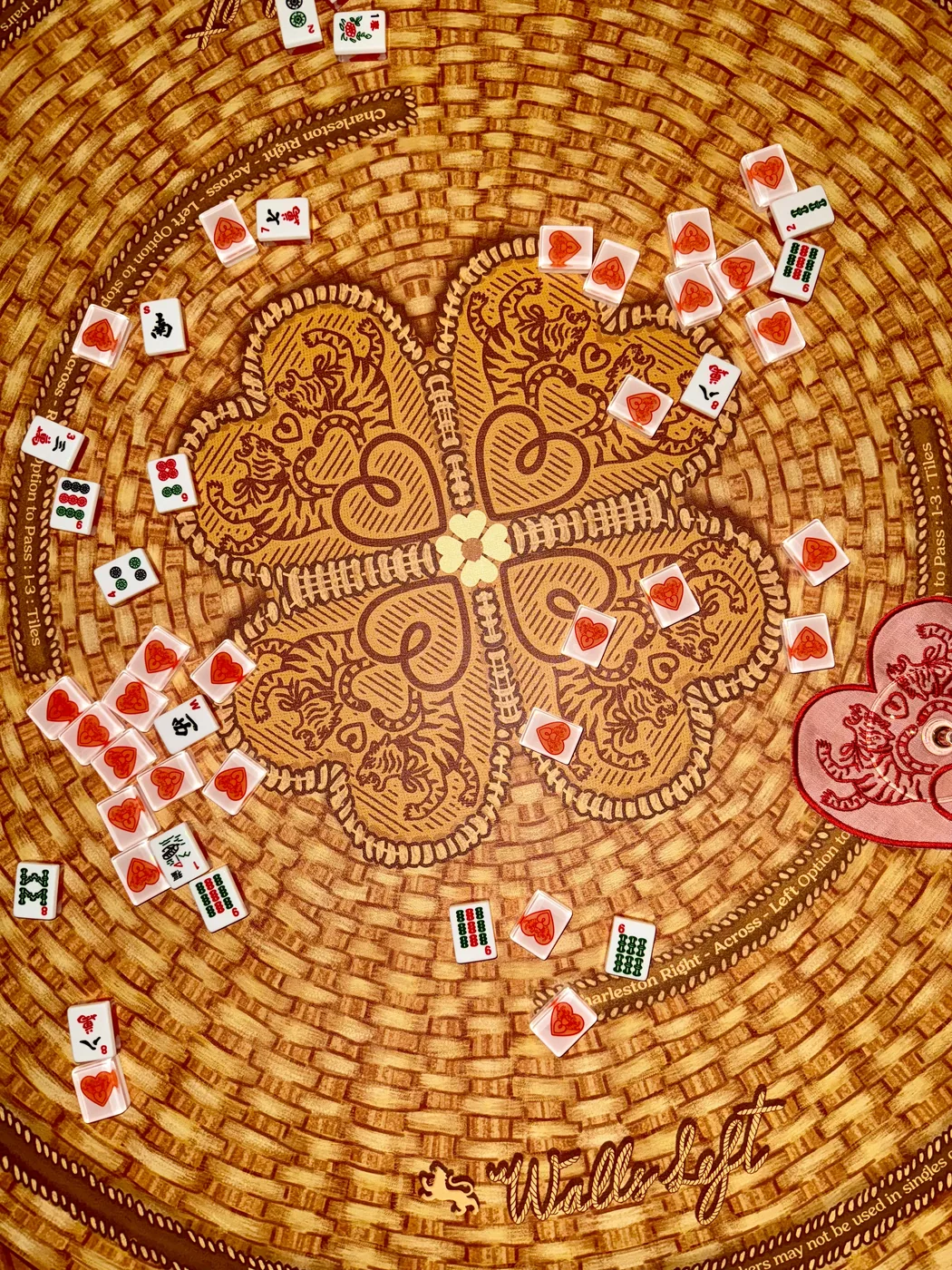 Mahjong Gaming Mat, Nantucket Basket (Rules Edition, Round)