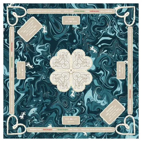 Mahjong Gaming Mat, Thank You Note, Ink (Rules Edition)