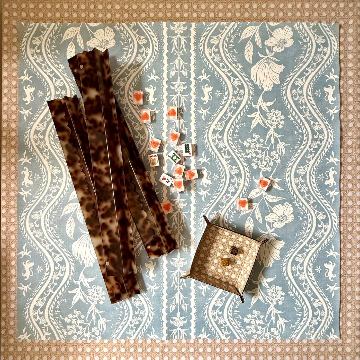 Mahjong Gaming Mat, Domino Faded Carolina