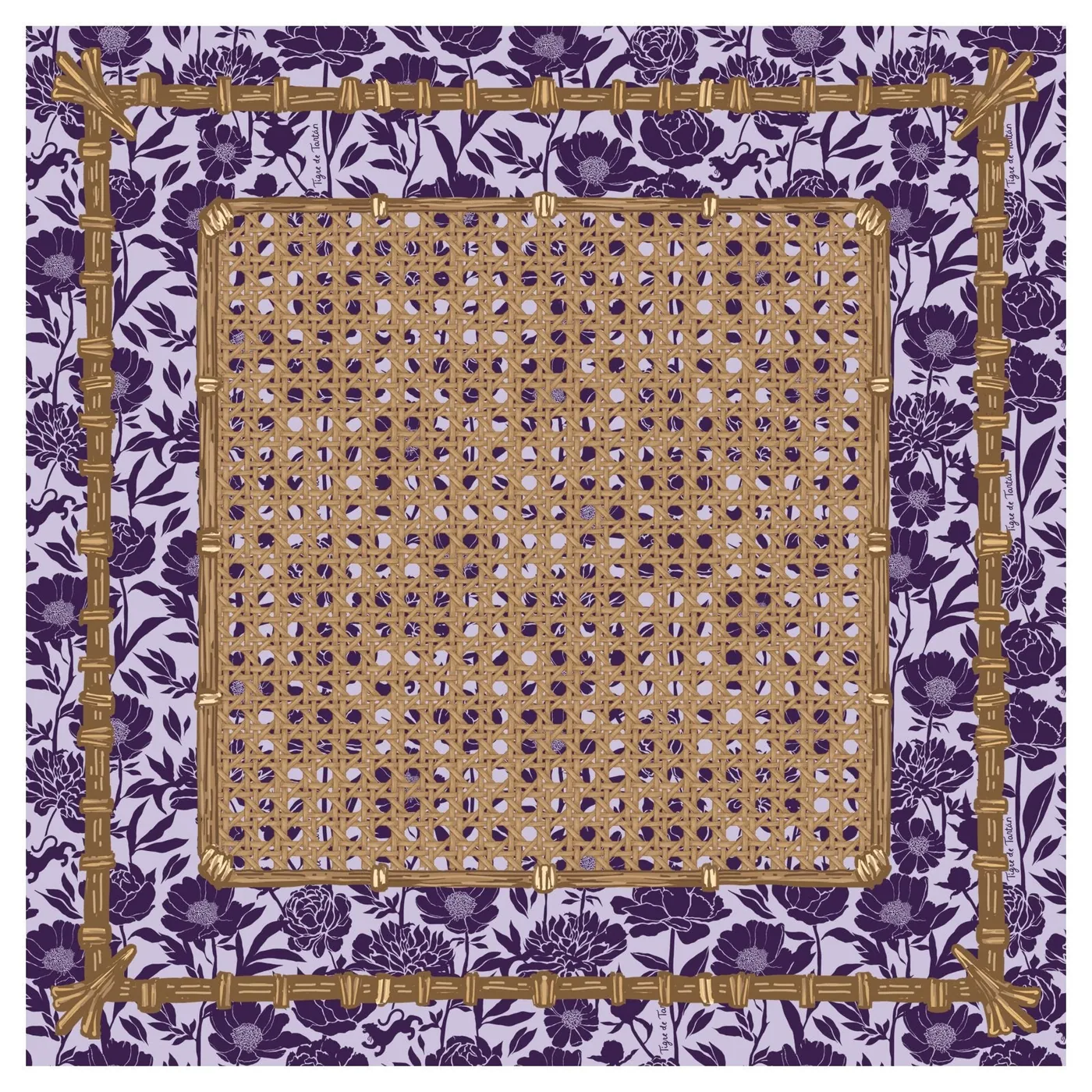 Mahjong Gaming Mat, Plum Peony