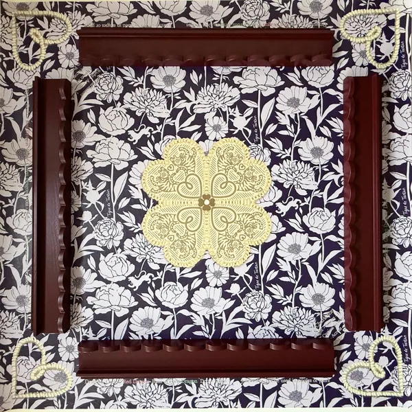 Mahjong Gaming Mat, Plum Peony (Rules Edition)
