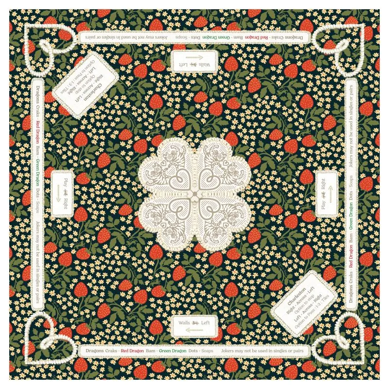 Mahjong Gaming Mat, Strawberry (Rules Edition)