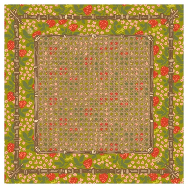 Mahjong Gaming Mat, Strawberry/Vintage Green Apple