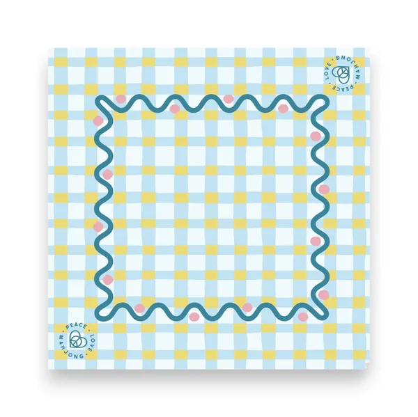 Mahjong Mats - Plaid & Stripes (Whimsy Plaid - Seaside Spritz)