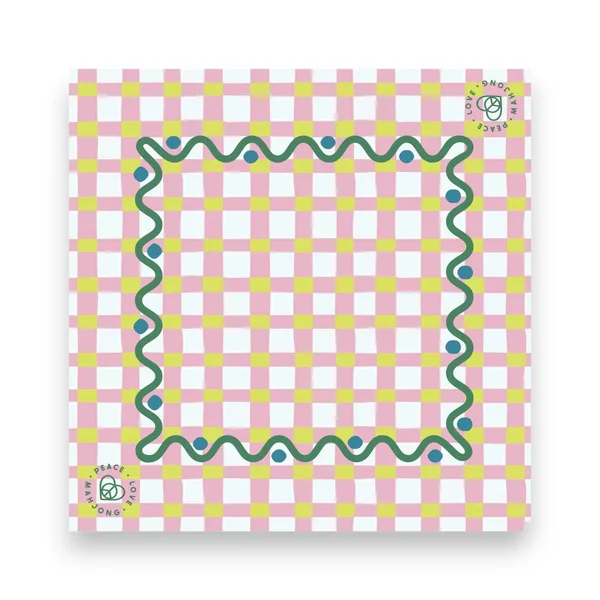 Mahjong Mats - Plaid & Stripes (Plaid - Spring Breeze)