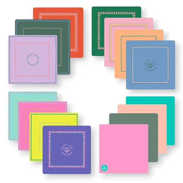 Mahjong Mats - Borders (Borders - Light Pink)