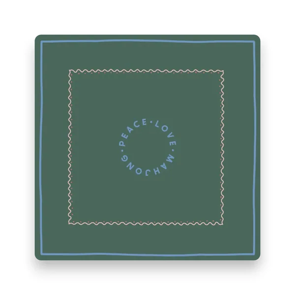 Mahjong Mats - Borders (Solid - Dark Green OG)