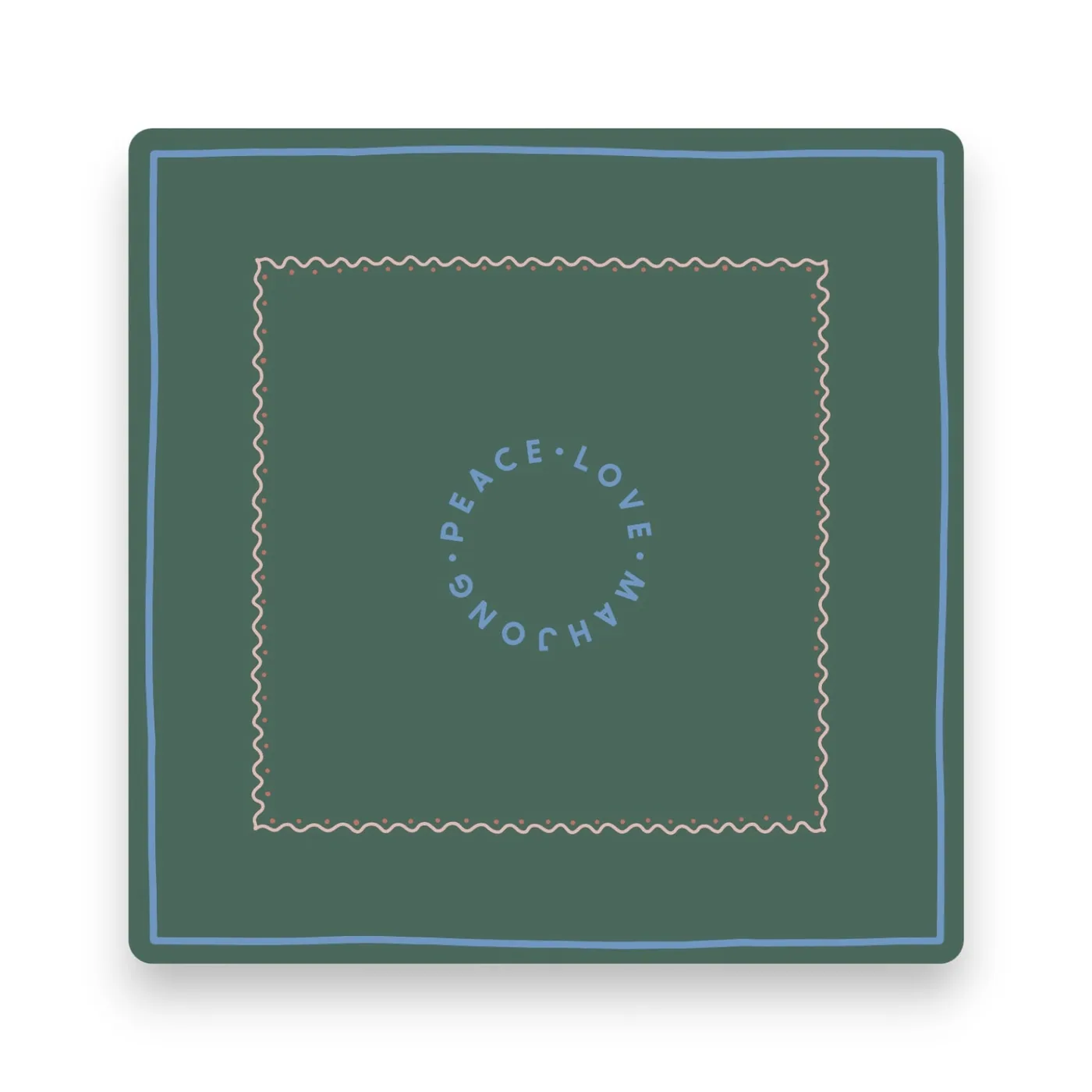 Mahjong Mats - Borders (Solid - Dark Green OG)