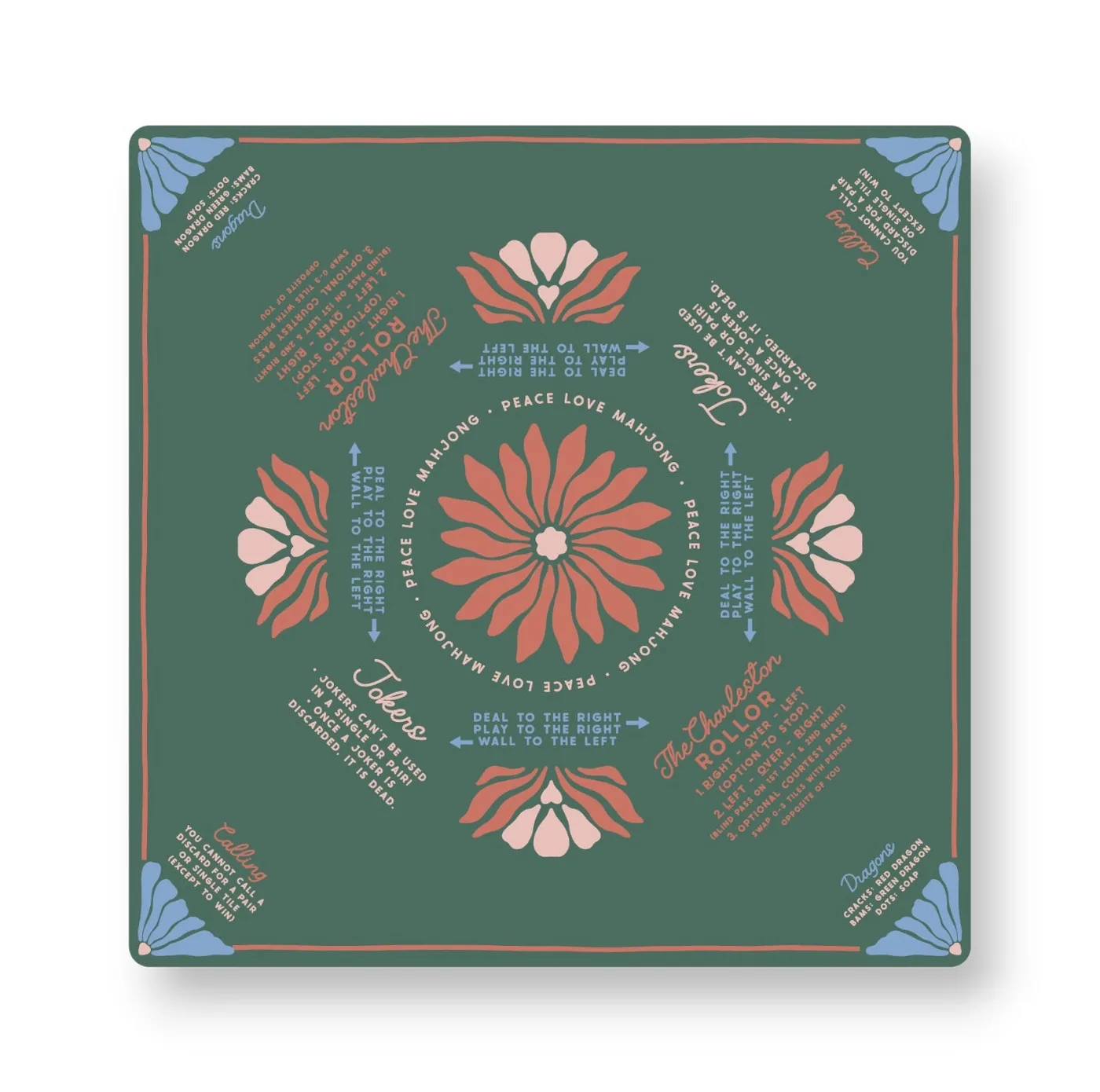Mahjong Mats - Hot Tips (Hot Tips - Vintage Blooms)