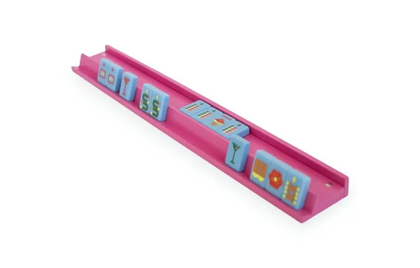 Mahjong Racks & Pushers (Set of 4) - Pink