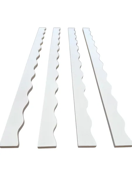 Wavy Mahjong Rack Pusher Set - White