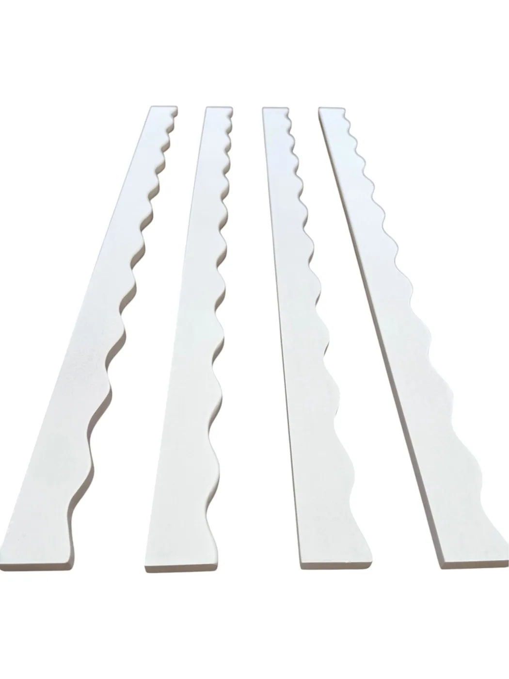 Wavy Mahjong Rack Pusher Set - White