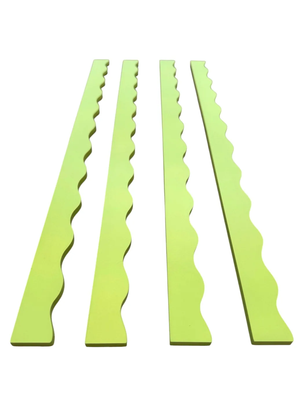 Wavy Mahjong Rack Pusher Set - Chartreuse