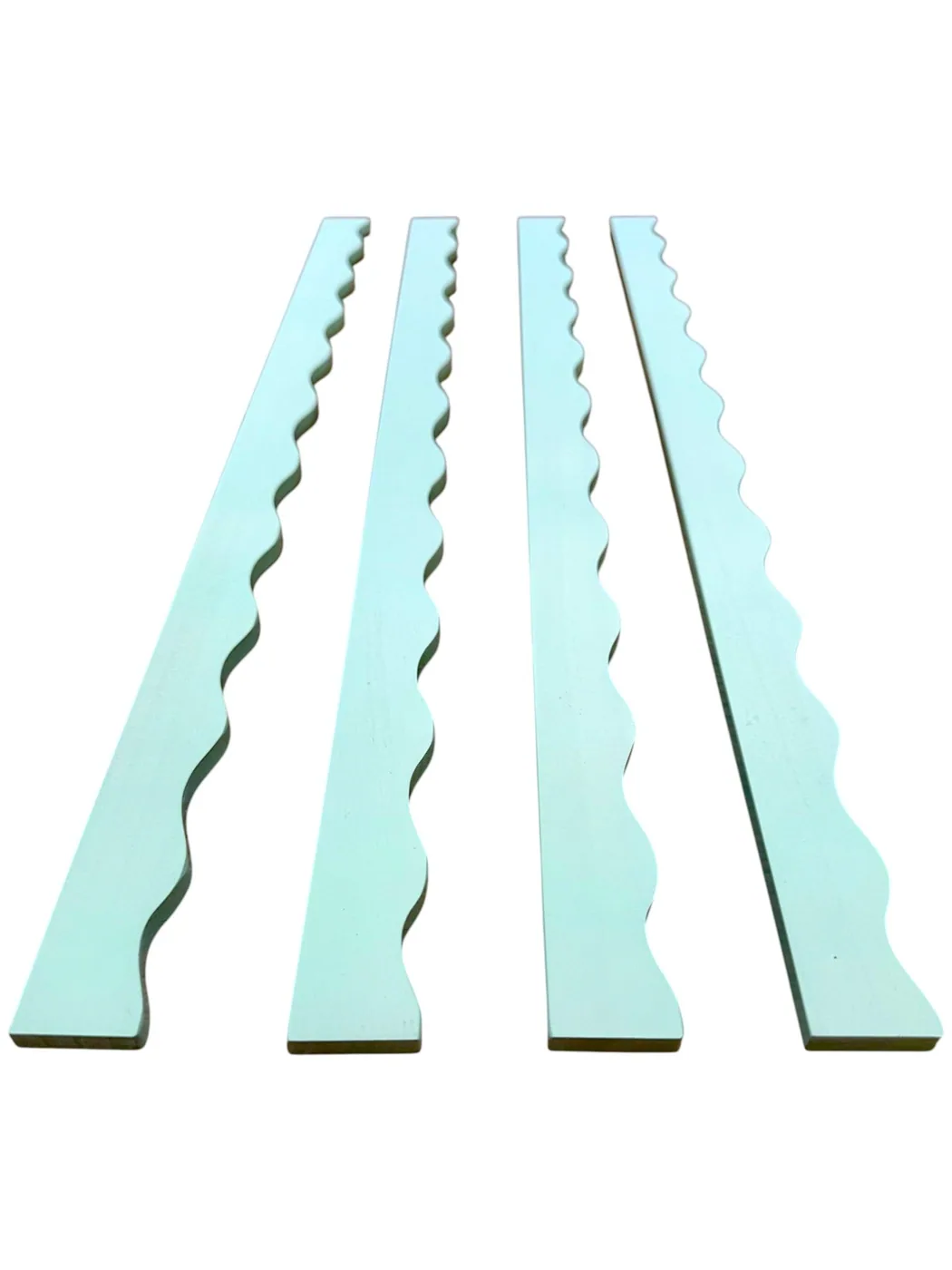 Wavy Mahjong Rack Pusher Set - Mint