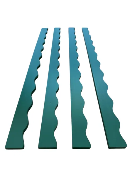 Wavy Mahjong Rack Pusher Set - Dark Green