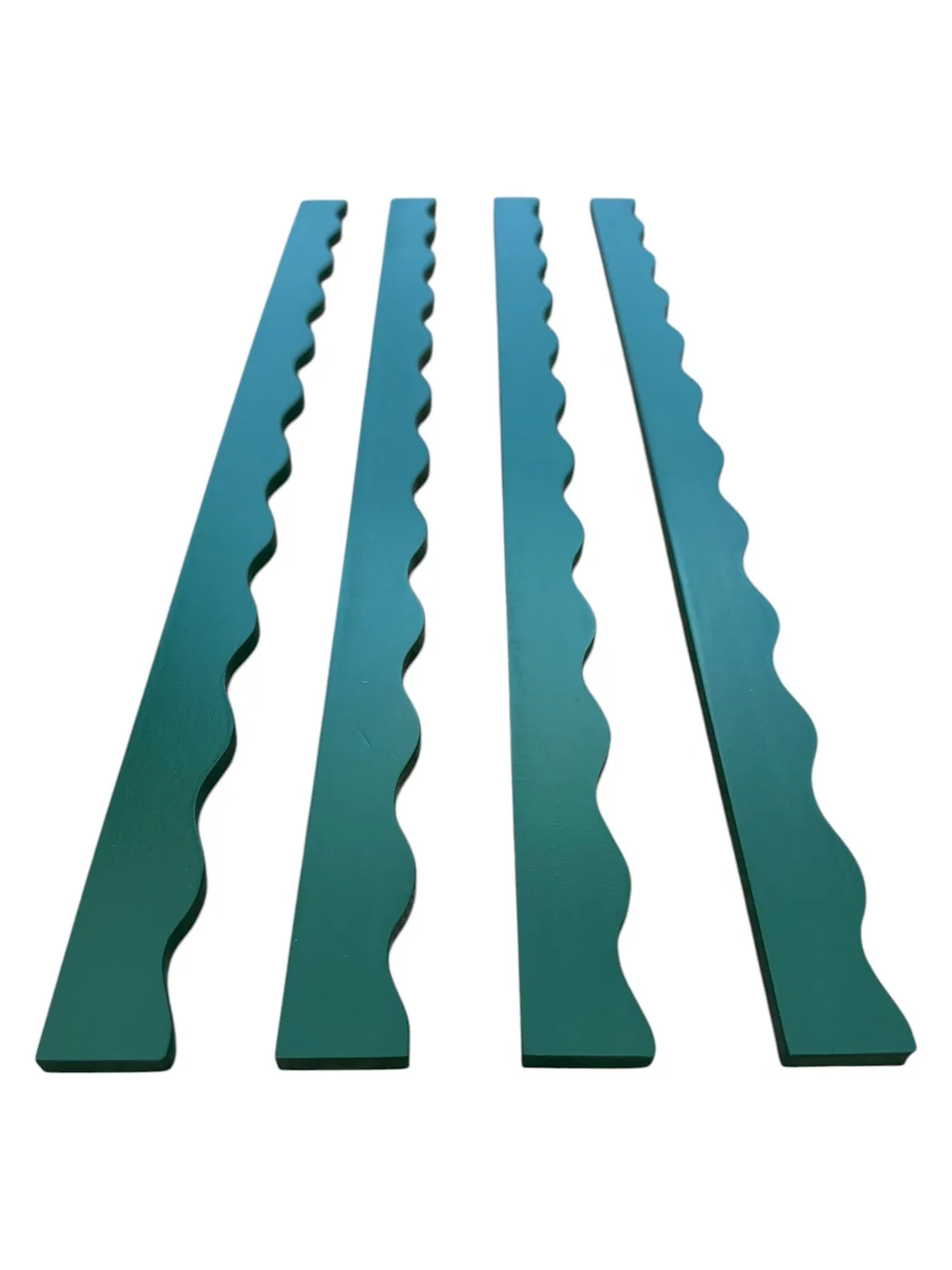Wavy Mahjong Rack Pusher Set - Dark Green