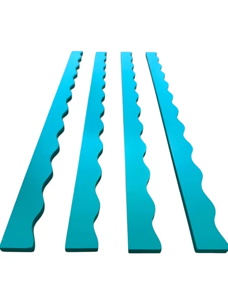 Wavy Mahjong Rack Pusher Set - Aqua
