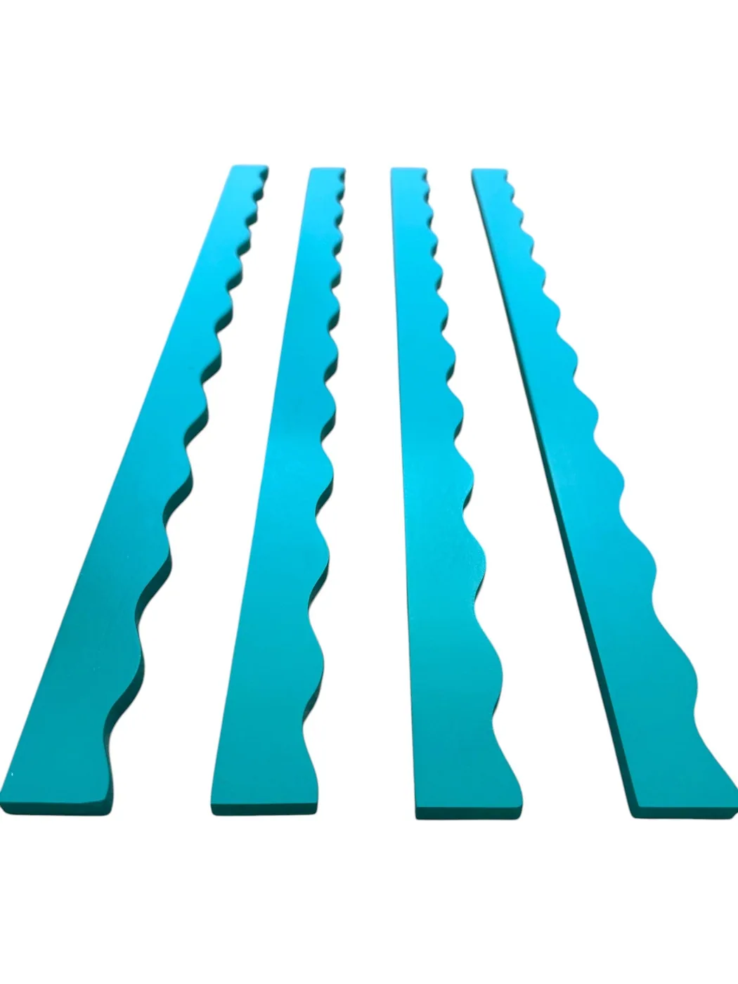 Wavy Mahjong Rack Pusher Set - Aqua
