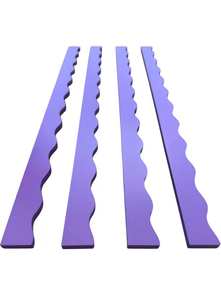Wavy Mahjong Rack Pusher Set - Purple