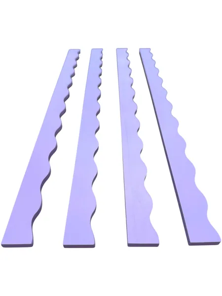 Wavy Mahjong Rack Pusher Set - Lilac