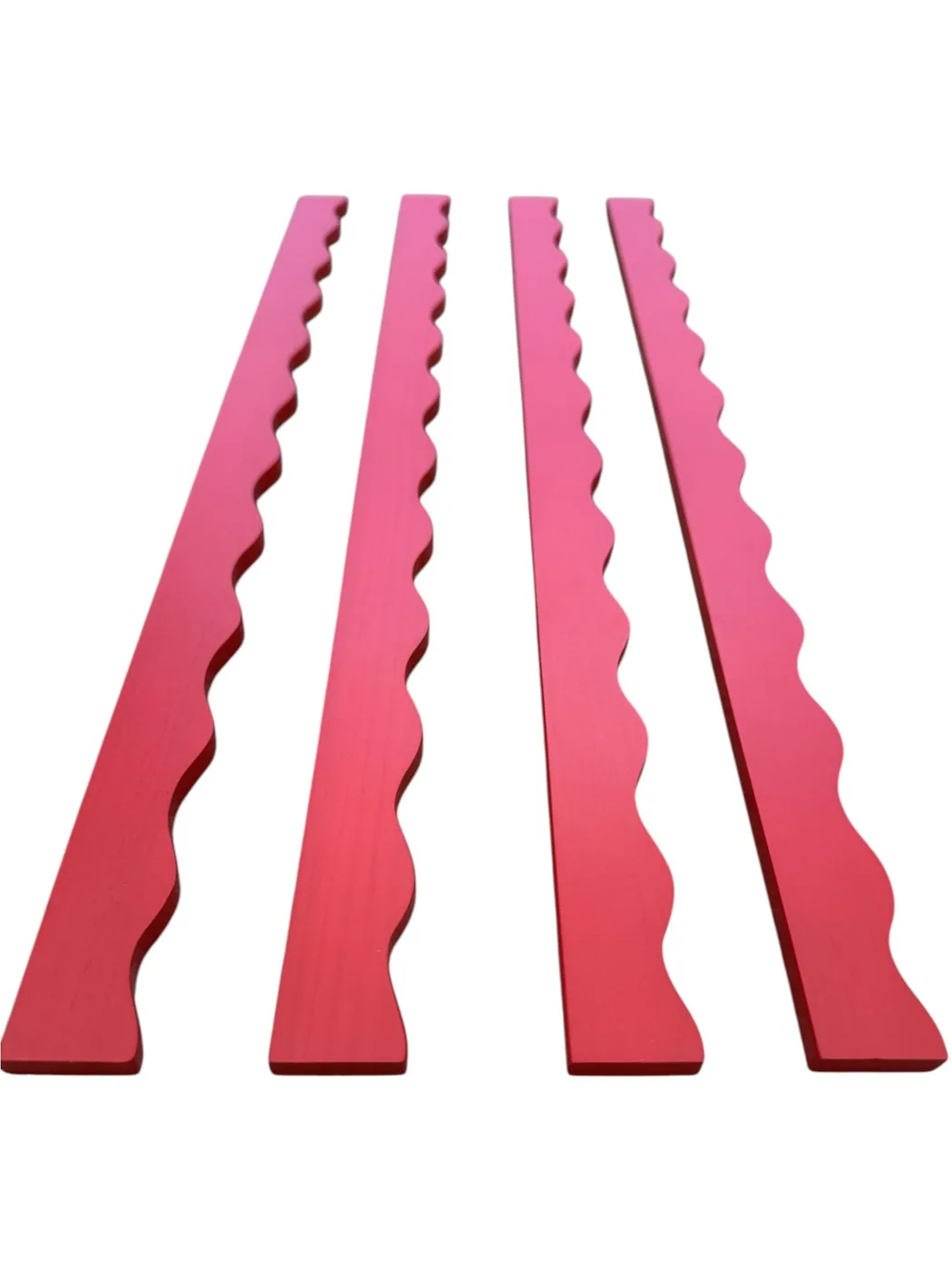 Wavy Mahjong Rack Pusher Set - Red
