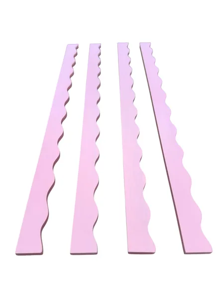 Wavy Mahjong Rack Pusher Set - Light Pink