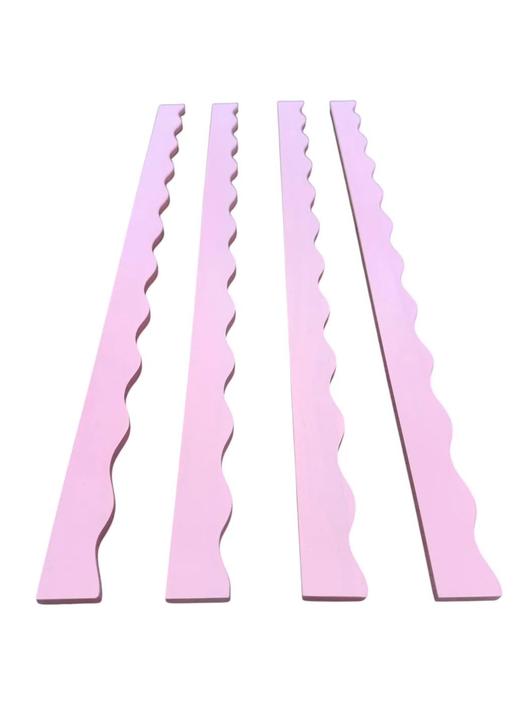 Wavy Mahjong Rack Pusher Set - Light Pink