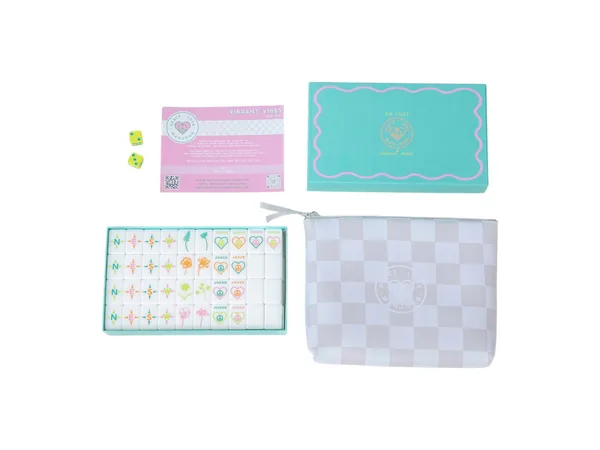 OG Mahj Tiles & Pouch - Vibrant Vibes + Dice