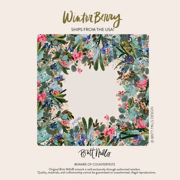Winter Berry Neoprene Mahjong Mat