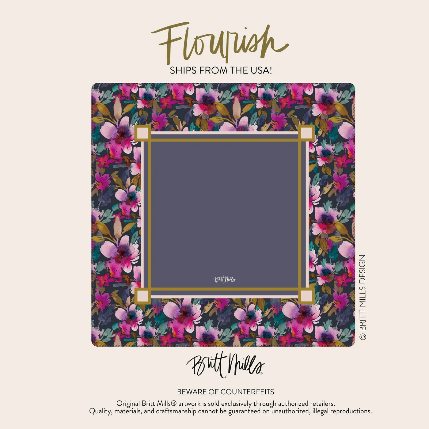 Flourish Neoprene Mahjong Mat