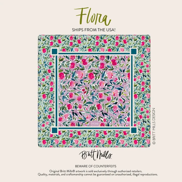 Flora Neoprene Mahjong Mat