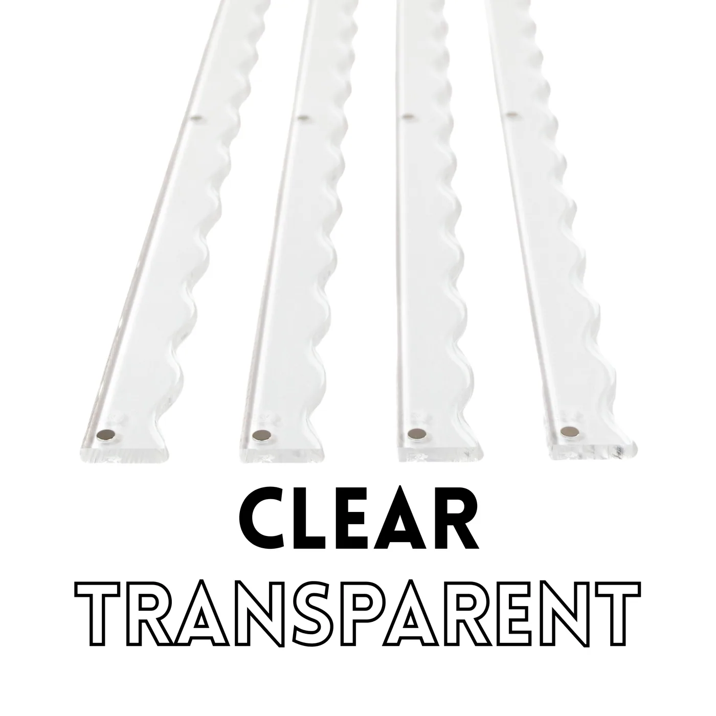 Magnetic Wavy Pusher Add-On (Set of 4) - Transparent-Clear