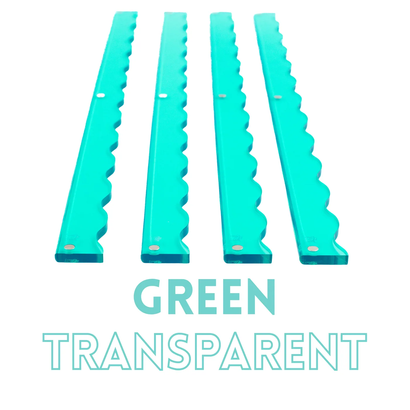 Magnetic Wavy Pusher Add-On (Set of 4) - Transparent-Green