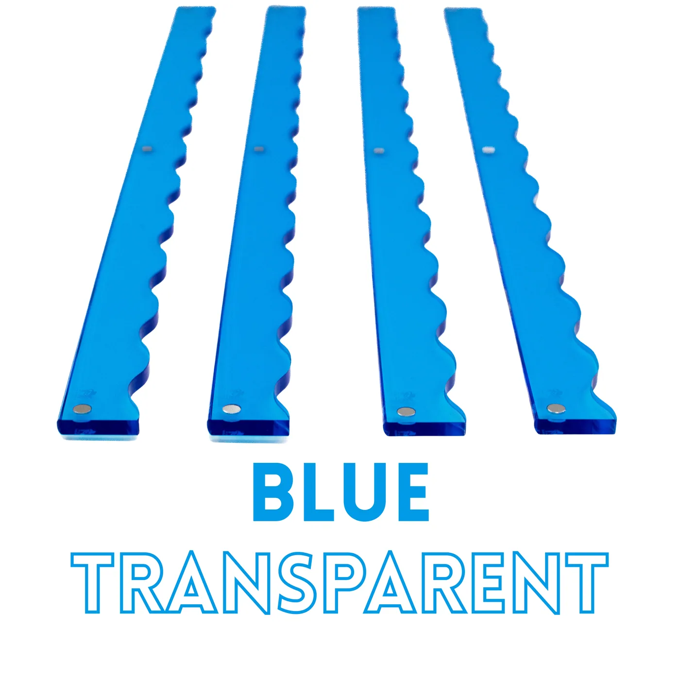 Magnetic Wavy Pusher Add-On (Set of 4) - Transparent-Blue